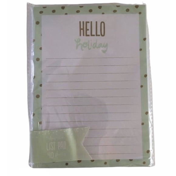 Christmas Dots Hello Holiday Stationery Set Notepad List Sticky Notes Page Flags - Picture 3 of 4